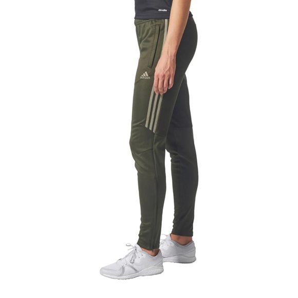 adidas Pants - adidas Climacool Green Trio Women’s Track Pants Sz S 8-10 Side zip-up Running
